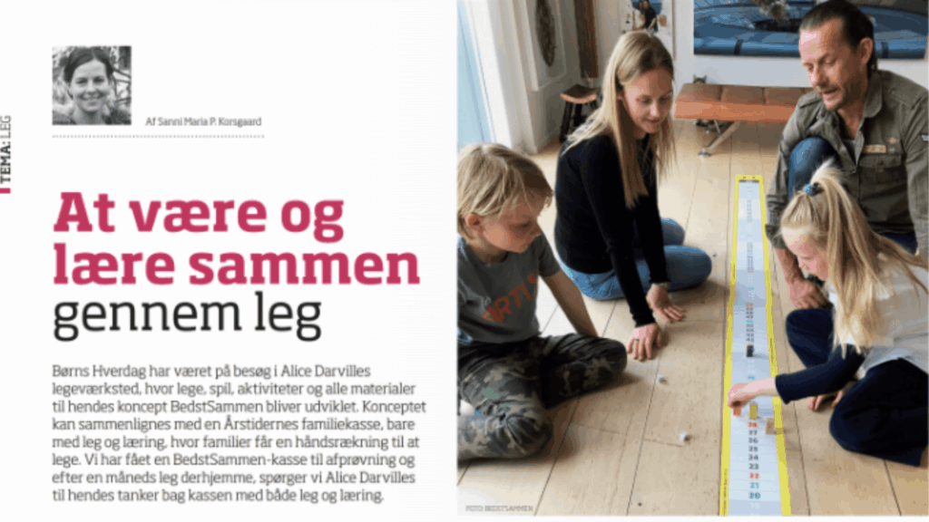 Artikel af Sanni Maria P. Korsgaard : At være og lære sammen gennem legen - Interview med pædagogisk konsulent Alice Darville