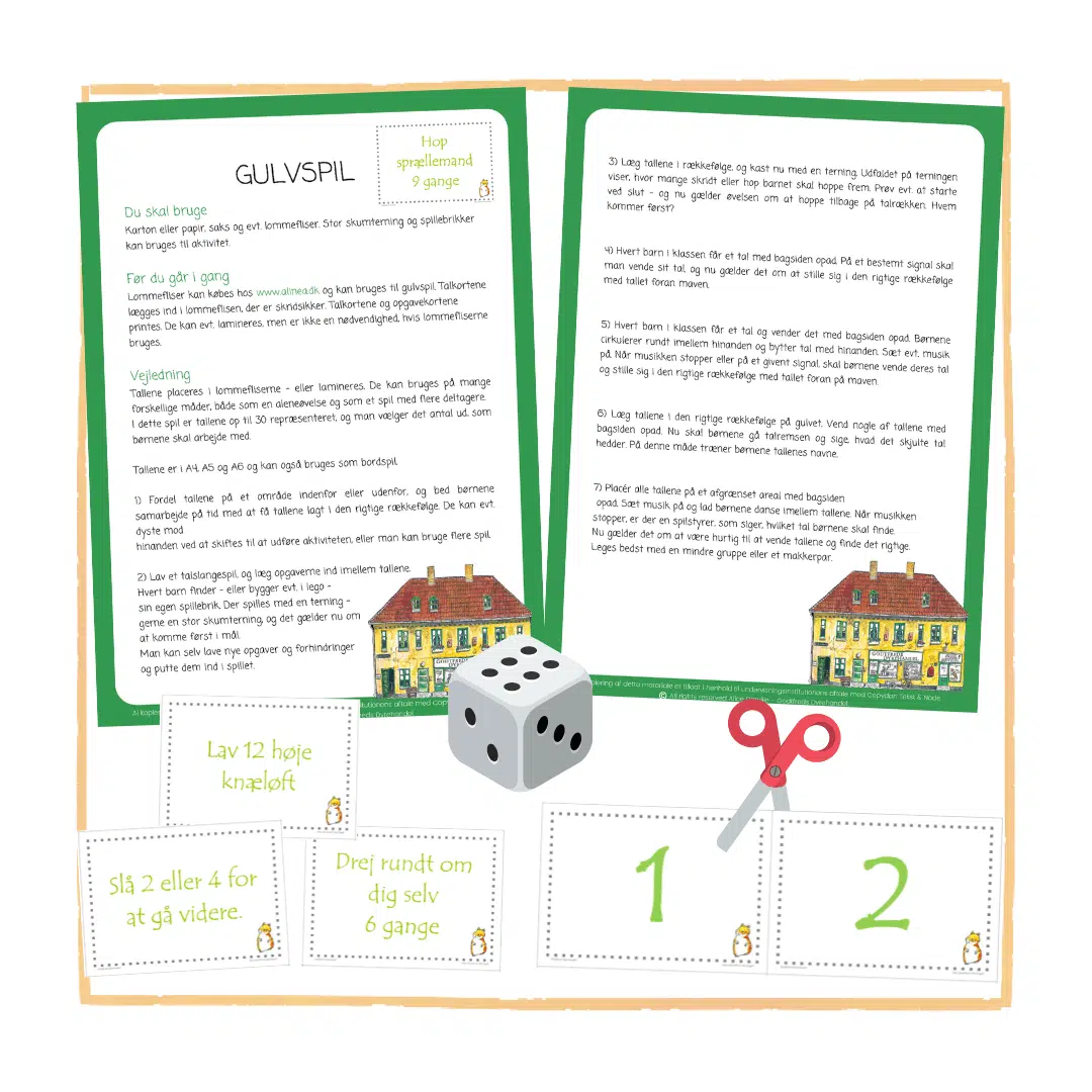 Gulvspil og bordspil - tal (bh.kl)